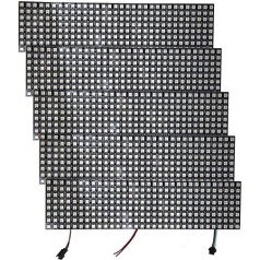 AZDelivery 5 x WS2812B matricas LED modulis RGB Pielāgojams individuāli adresējams WS2811 WS2812 IC LED pikseļu panelis ar matricas ekrāna plati ar RGB atbalstu