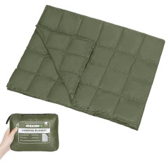 4Monster Пуховое одеяло для кемпинга, легкое, компактное, теплое одеяло для отдыха на природе, пикника, кемпинга, походов (армейский зеленый, XL: 2