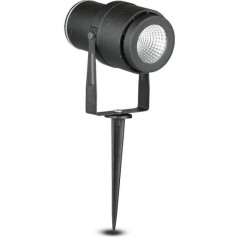 VT-857 12 W LED Gartenlampe Farbe: 4000 K, Schwarz