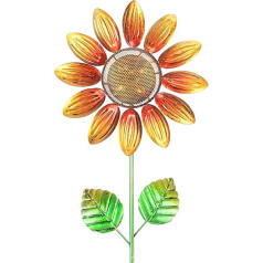 MUMTOP Solar Wind Chime 83 cm saulespuķu vēja skulptūras dārza terases pagalma dekorēšanai