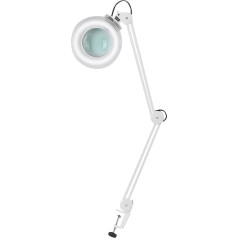 8 x Лампа со светодиодной лупой Косметическая рабочая лампа LED Highlighter с регулируемым штативом Холодный белый свет для косметологов, лаборат