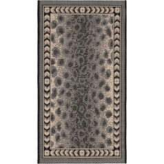 SAFAVIEH Courtyard Collection CY6100 Leopard Animal Print iekštelpu/āra nešķīstošs paklājs ar vieglu apdruku, 2'' x 3'7 collas, pelēks/melns