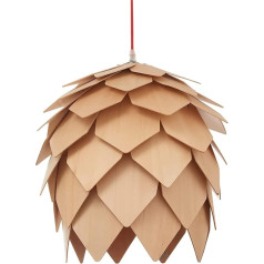 JUDU Modern Creative Art Oak Wood Pinecone DIY Puzzle Pendant Light Chandelier Hanging Wooden Lamps Ēdamistaba Restorāns Virtuve Bārs Retro Fixes Luminaire Diametrs 25/40/60 cm (DIA M40 cm)