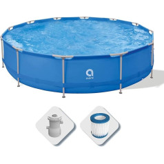 Avenli Round Pool with Structure, Light Blue