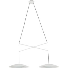 FARO BARCELONA SLIM COLGANTE DOBLE EXTENSIBLE BLANCO LED 2X15W