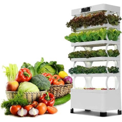 GBHERGXC Hydroponics Growing System Tower Das Hydroponics Growing Tower-Paket beinhaltet: Schwämme, Steckeradapter, 160 Pflanzkörbe, Gießkanne, Schattierungsdeckel 0828