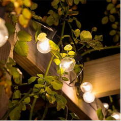 SolarCentre Falmouth USB Outdoor Solar Powered Garland Lights - 25 стеклянных лампочек (Multi-Colour)