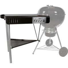 BBP Carbono ® Galds ogļu grilam ar papildu paplātes piederumiem Derīgs Weber Master Touch BBQ un tējkannai Dārza mēbeles 80 x 80 x 60 cm Piemērots Weber griliem 57 un 47 cm