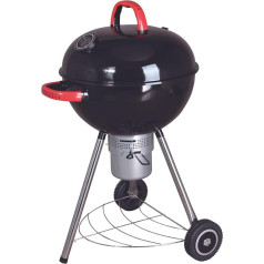 Tarrington House Tatum Kettle Barbecue, Charcoal, Standing Grill, Diameter 57 cm, Steel, with Cooking Grate and Wheels, Removable Ashtray, Black