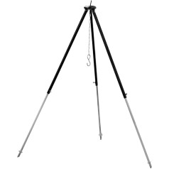 4BIG.fun Tripod 75-150 cm for Fire Bowl, Fire Pot | Frame for Goulash Kettle, Swivel Grill, Cooking Grate, Goulash Pot and Dutch Oven | Grill Rack, Swivel Grill