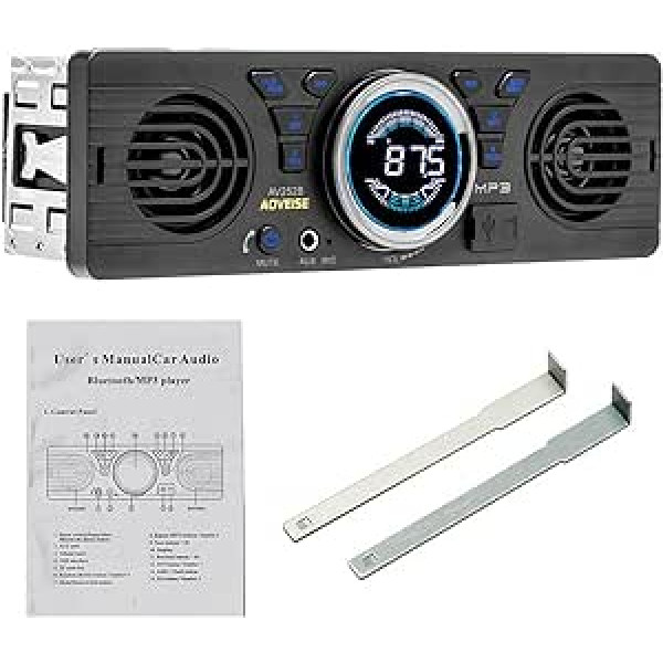 DONGMAO 1 DIN AV252 automašīnas radio Bluetooth brīvroku stereo FM 2 iebūvētais skaļrunis atbalsta USB SD AUX audio atskaņošanu