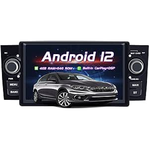 UEYUAN Fiat Grande Punto Linea 2007-2012 Android 12 automašīnas radio 7 collu LCD automašīnas radio stereo GPS navigators ar integrētu Carplay Andorid automašīnu