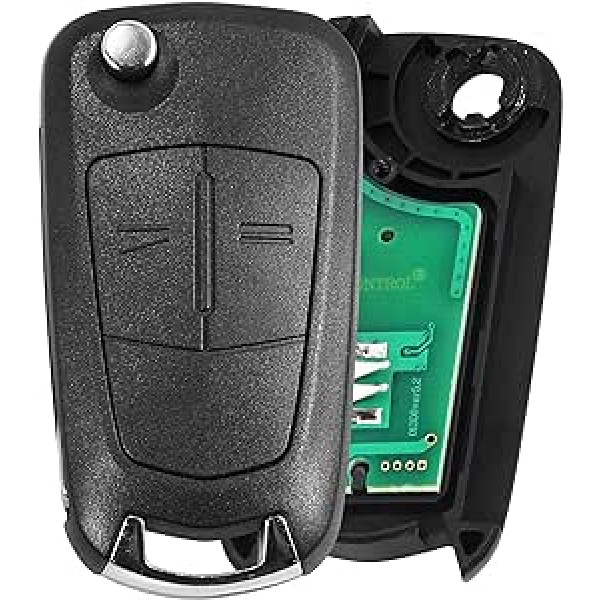 ASOOLL Fit for 3 Button Remote Control Uncut Flip Key for Vauxhall Astra H 2004-2009 Opel Zafira B 2005-2013