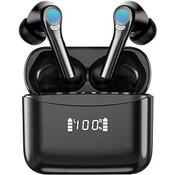 Bluetooth 5.3 austiņas, ENC trokšņu slāpēšana, LED displejs, bezvadu austiņas, Bluetooth in-Ear, 13 mm audio draiveris, 45 stundu atskaņošanas laiks, IPX6, bezvadu, iebūvēts mikrofons, HiFi stereo