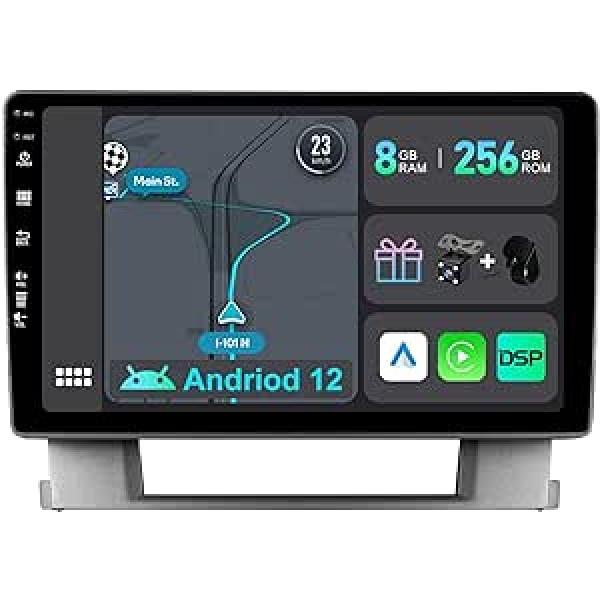 YUNTX [8 GB + 256 GB] Android 12 automašīnas radio, kas paredzēts Opel Astra J/Buick Excelle 2 (2009-2017) - [Integrēts CarPlay/Android Auto/DSP/GPS]-9 collu IPS skārienekrāns CAM+MIC-DAB/Mirror Link/ Bluetooth 5.0/AHD kamera