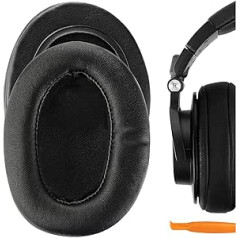 Geekria, Ersatz-Over-Ear-Ohrpolster ar Memory-Schaum für Audio-Technica ATH-M50X, ATH-M10, ATH-M20X, ATH-M30X, ATH-M40X, ATH-ANC9, besonders gepolstert, Schwarz