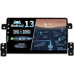 BXLIYER Android 12 IPS automašīnas radio, kas piemērots Suzuki Grand Vitara (2005-2015) - Iebūvēta CarPlay Android automašīna - Bezmaksas atpakaļgaitas kamera - 2G + 32G - 9 collu 2 DIN - DSP DAB stūres vadība 4G ātri