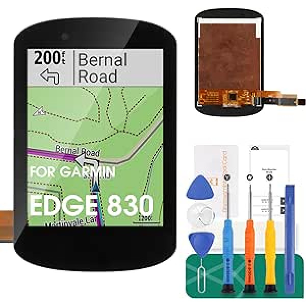 Garmin Edge 830 LCD ekrāna 2,6 collu displeja rezerves skārienciparu pārveidotāja montāžas remonta daļu komplektiem