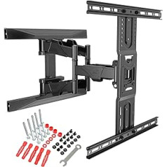 Ergosolid Swivelling Heavy Duty for 45 to 75 Inch Screens LED LCD TV Mount with VESA Max 600 x 400 mm up to 45.5 kg TÜV GS Certificate 2020-P6 Black