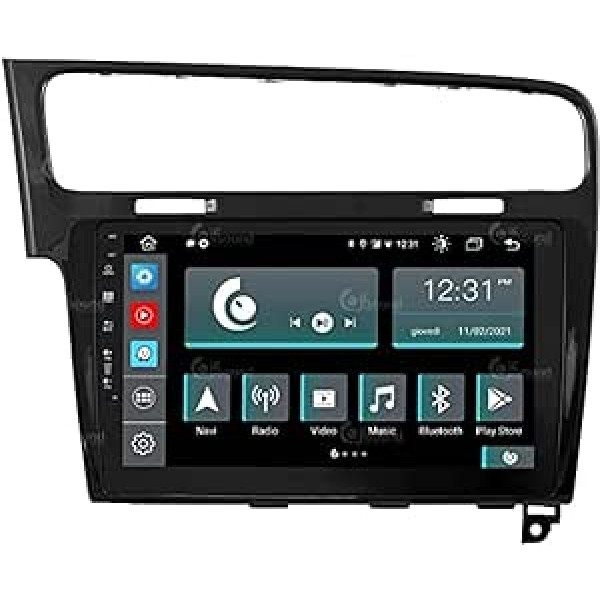 Costum Fit automašīnas radio priekš Volkswagen Golf 7 melns Android GPS Bluetooth WiFi Dab USB Full HD skārienekrāna displejs 10 collu Easyconnect 8 kodolu procesors, balss komandas