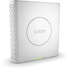 Snom M900 IP-DECT daudzšūnu bāzes stacija (līdz 4000 bāzes stacijām, līdz 16000 klausulēm, līdz 8 paralēliem zvaniem vienā bāzē, PoE), balts, 00004426