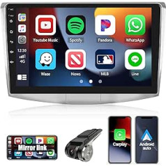 2023. gada CAMECHO 2+32G Android automašīnas radio priekš VW Passat B6 B7 Magotan CC ar Carplay/Android Car/Mirrorlink, 10,1 collas kapacitatīvs skārienekrāns Atbalsta WiFi/GPS/FM/Bluetooth/SWC