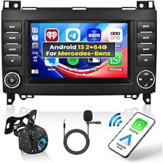 OiLiehu 2+64G Android 13 Double DIN radio priekš Mercedes-Benz A/B Class/Vito W169 W639 W906 Viano Vito Sprinter Carplay Android Car Radio ar ekrānu 7 collu atbalsts Bluetooth/FM RDS/WiFi/GPS