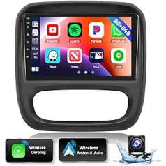 2 + 64 GB: 9 collu Android automašīnas radio priekš Renault Trafic 3 (2014-2021) / Opel Vivaro B (2014-2018) ar bezvadu Carplay Android automašīnu navigācijas sistēmu WiFi HiFi RDS FM radio USB SWC mikrofona atpakaļgaitas kamera