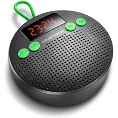 Wavemaster MOBI-3 pārnēsājams Bluetooth skaļrunis ceļā (360° skaņas lauks) ar radio, modinātāju un brīvroku funkciju mobilajiem skaņas avotiem, IPX5 aizsardzība pret šļakatām, antracīts/zaļš