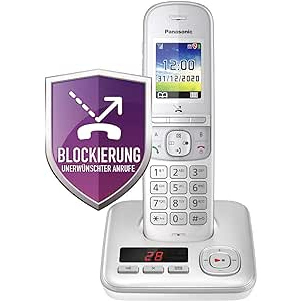 Panasonic KX-TGH7 Cordless Phone, Silver