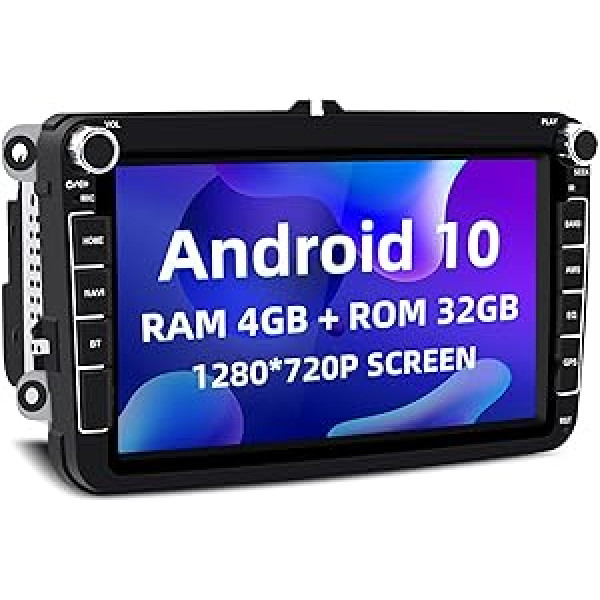 ISUDAR 8 collu Android 10 2 DIN automašīnas radio priekš VW Golf Passat Polo Skoda Fabia Yeti Seat Leon ar 8 kodolu DDR4 GPS navigāciju 1080P video Carplay Android Car Bluetooth 4G WiFi DSP atbalsta kamera USB DVR