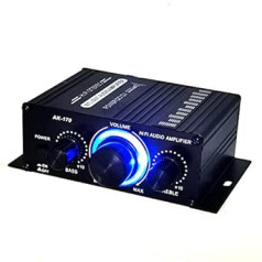 12V 400W alumīnija HiFi audio pastiprinātājs Auto stereo mini jaudas pastiprinātājs Stereo audio pastiprinātājs mājas automašīnām, motocikliem