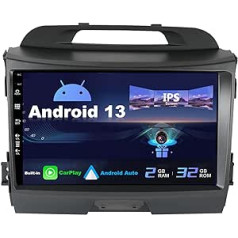 SXAUTO Android 10 automašīnas radio, kas piemērots Kia Sportage (2010-2015) - atpakaļgaitas kamera Canbus MIC Free - [2G + 32G] - 8 collu 2 DIN - atbalsta DAB/Stūres vadību/4G/WiFi/Bluetooth/Android