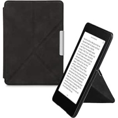 kwmobile futrālis, kas saderīgs ar Amazon Kindle Paperwhite — mākslīgās ādas eReader aizsargvāciņš (modeļiem līdz 2017. gadam) — melns