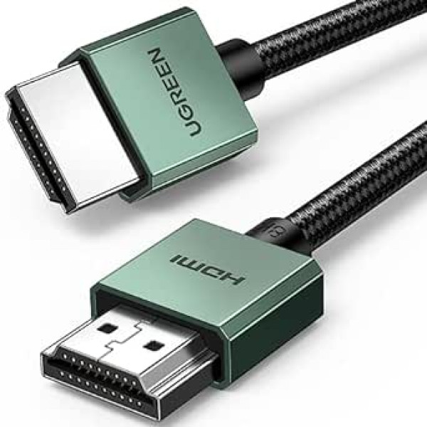 UGREEN 8K HDMI kabelis, HDMI 2.1 kabelis 8K 60Hz 4K 120Hz DynamicHDR, HDCP, eARC, didelės spartos 48Gbps aliuminis, suderinamas su PS5/PS4, Xbox serijos X/S/HDTV projektorius (3M)