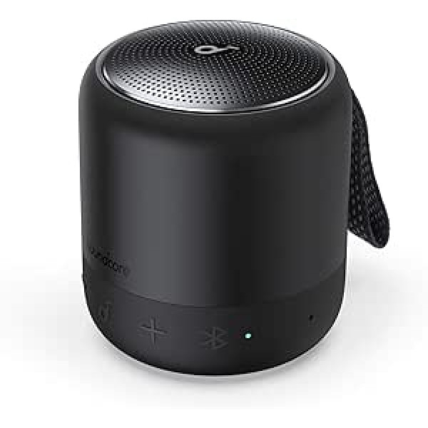 skaņas kodols Anker Mini 3 Bluetooth skaļrunis, kompaktais skaļrunis ar BassUp un PartyCast tehnoloģiju, USB-C, ūdens aizsardzība IPX7, individuālais EQ