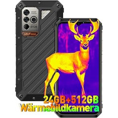 Ulefone Armor 18T Ultra 5G āra viedtālrunis 24G + 512GB ROM/SD-2048GB āra mobilais tālrunis bez līguma 9600mAh akumulators 66W displejs 6,58 collas 108MP + 32MP kamera Android 13 Dual SIM IP68