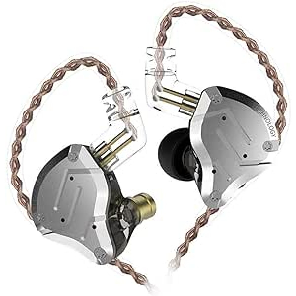 KINBOOFI KZ ZS10 Pro In-Ear Monitor Austiņas Austiņas HiFi KZ Austiņas ar 4BA un 1DD Draiveri, KZ Upgrade ZS10 Pro ar noņemamu 0,75mm 2-Pin 6N OFC kabeli (bez mikrofona, melns)