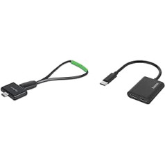 Geniatech MyGica PT362 DVB-T2 Android TV uztvērējs Pad TV uztvērējs un Hama USB C sadalītājs, USB C līdz 2 X USB C (USB C adapteris 1 x USB C materiālu dati, 1 x USB C sieviešu barošana)