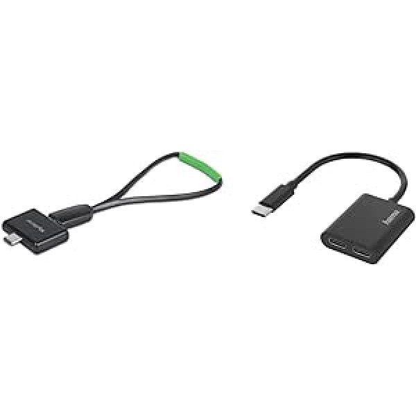 Geniatech MyGica PT362 DVB-T2 Android TV uztvērējs Pad TV uztvērējs un Hama USB C sadalītājs, USB C līdz 2 X USB C (USB C adapteris 1 x USB C materiālu dati, 1 x USB C sieviešu barošana)