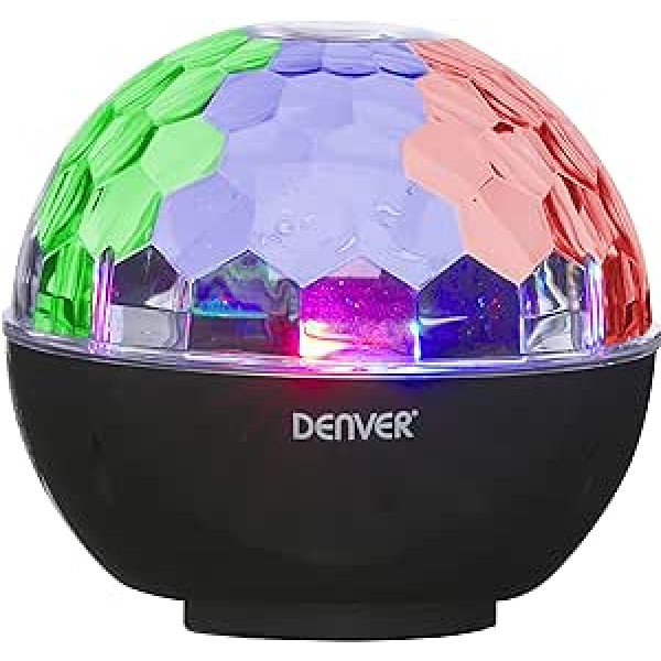 Denver Denver 111151030120 Bluetooth skaļrunis disko gaismas efekti un AUX ieeja — melns