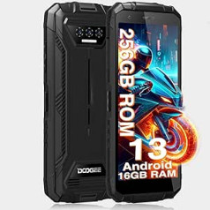 DOOGEE S41 Max (2024) āra viedtālrunis bez līguma — 16 GB + 256 GB /1 TB, Android 13 āra mobilais tālrunis, 6300 mAh, 5,5 collu HD+ displejs, 13 MP + 8 MP, IP68 ūdensizturīgs mobilais tālrunis, dubultā 4G