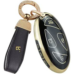 ontto Smart Car Key Case Der Hyundai Grandeur Ioniq 6 GN7 Kona Ev 2023 Keyless Go TPU Silikona aizsargapvalka atslēgas futrālis Tālvadības pults vāciņa futrālis Key Fob 7 pogas C melns