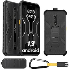 Ulefone Armor X12 Pro āra mobilais tālrunis bez līguma (2023), 8GB + 64GB/SD-256GB Android 13 āra viedtālrunis, 4860 mAh akumulators, 13MP + 8MP 5,45 collu HD+ būvlaukuma mobilais tālrunis, IP68 un