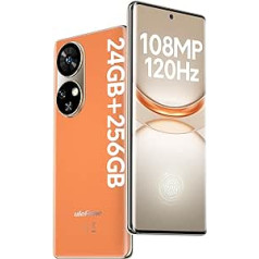 Ulefone Note 17 Pro viedtālrunis bez līguma, 24GB + 256GB 108MP + 32MP MediaTek Helio G99 6,78 collu FHD+ 2,4K AMOLED 120Hz Android 13 mobilais tālrunis 33W 5050mAh 4G Dual SIM Fingerprint ID NFC 2 gads