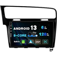 SXAUTO - 6G + 128G - Android 12 IPS automašīnas radio priekš Golf 7 (2013-2018) - Iebūvēta Carplay/Android Car/DSP - LED kamera + MIC -DAB Stūres vadība Fast Boot 360-CAM WiFi - 2 DIN 10,1 collas - Melns