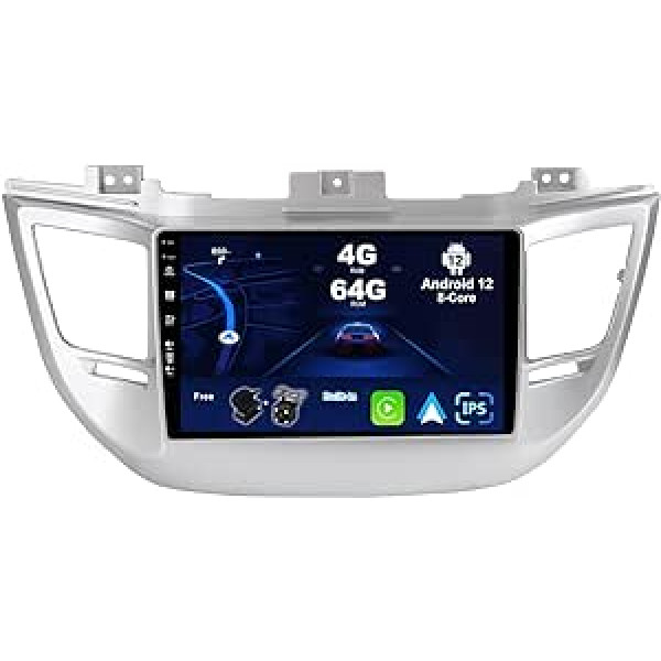 BXLIYER Android 12 IPS Car Radio priekš Hyundai Tucson (2014-2018) - 4G+64G - Iebūvēts DSP/Carplay/Android Car - LED kamera + mikrofons - 9 collu 2 DIN - Stūres vadība DAB Fast Boot 360 Camera WiFi AHD