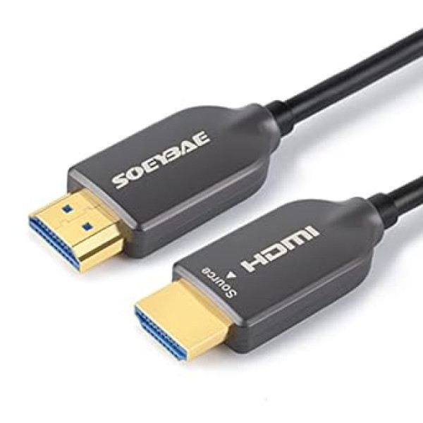 SOEYBAE 4K HDMI optiskās šķiedras kabelis 10 m, HDMI kabelis 2.0 4K @ 60 Hz 18 Gbps HDCP 2.2 3D HDR