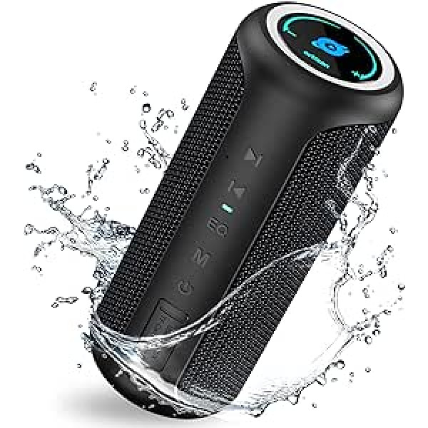 Ortizan Bluetooth skaļrunis X20, 40 W fantastiska skaņa, IPX6 ūdens aizsardzība, Bluetooth kaste ar Bluetooth 5.0, dubulta savienošana pārī, intensīvs bass, barošanas bloka funkcija, pārnēsājama mūzikas kaste mājām utt.