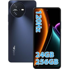 OSCAL Tiger12 mobilais tālrunis bez līguma, paplašināms 24 GB + 256 GB / 1 TB, astoņkodolu MediaTek G99, Android 13 viedtālrunis ar 64 MP kameru, 6,78 collu FHD, 5000 mAh + 33 W ātrā uzlāde, divu SIM karti 4G mobilais tālrunis